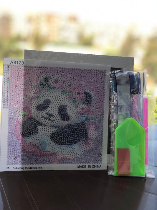 Cute Panda With Frame - 18x18cm