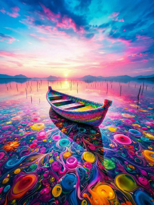 Neon Serenity - 30x40cm