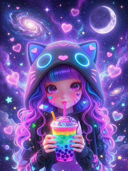 Galaxy Kitty - 30x40cm