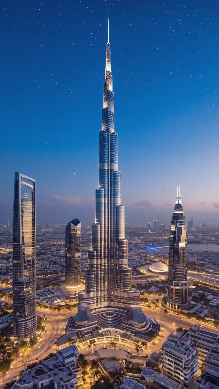 Starlit Burj Khalifa - 55X99cm