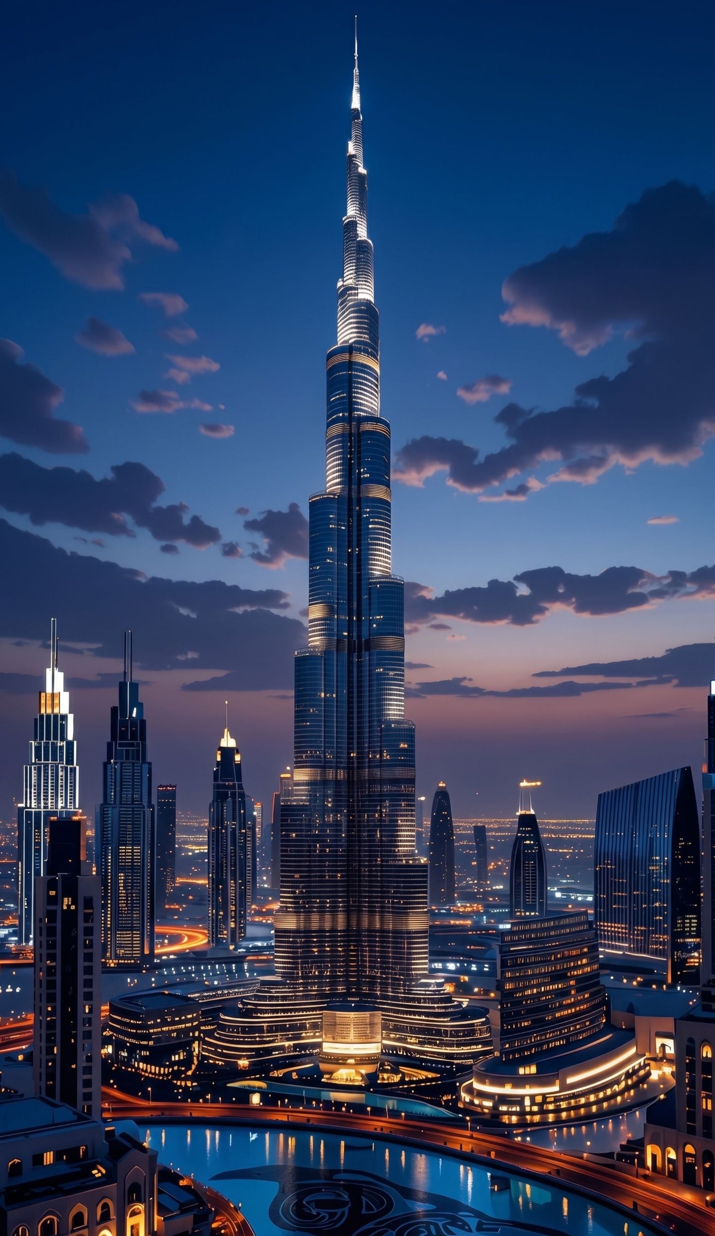 Burj Khalifa Twilight - 55X99cm