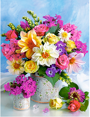 Colorful flower vase - 30x40cm