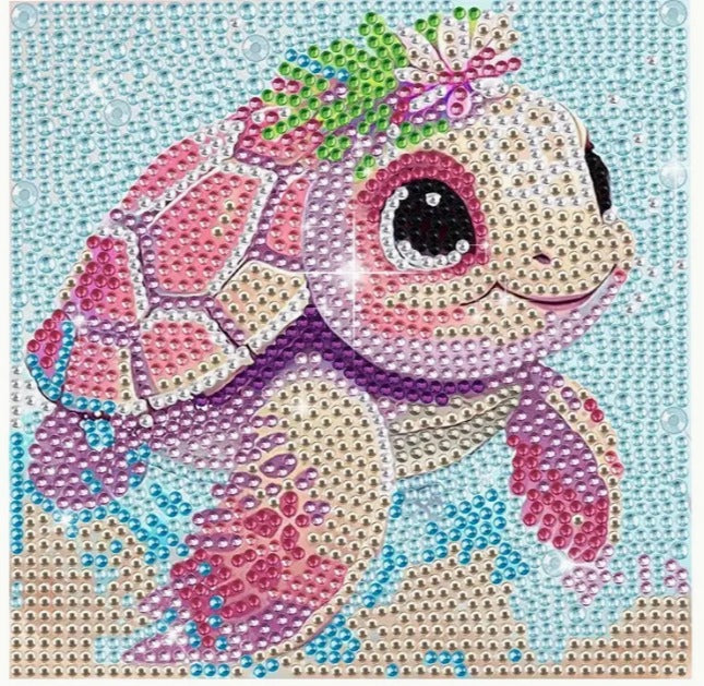 Cute Turtle With Frame - 18x18cm