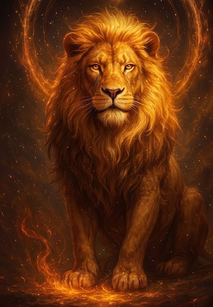 Golden Lion - 65x90cm