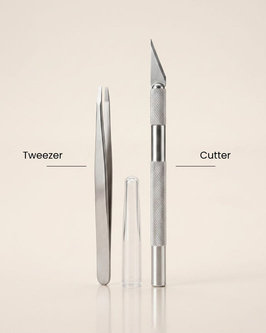 Cutter + Tweezer + Papers